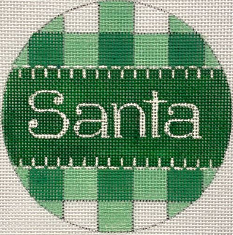 Green Gingham - Santa