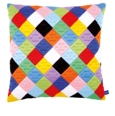Colorful Diamonds Cushion