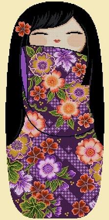 Happy Kokeshi Doll Shizuka - Large