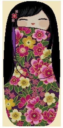 Happy Kokeshi Doll Aiko - Large