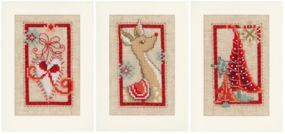 Christmas Cards - Christmas Symbols (Set of 3)