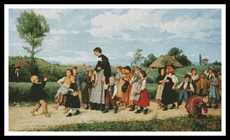 Sunday School Walk, The  (Albert Anker)