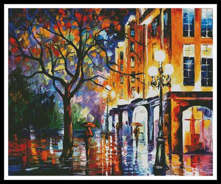 Rain In Miami - Large  (Leonid Afremov)