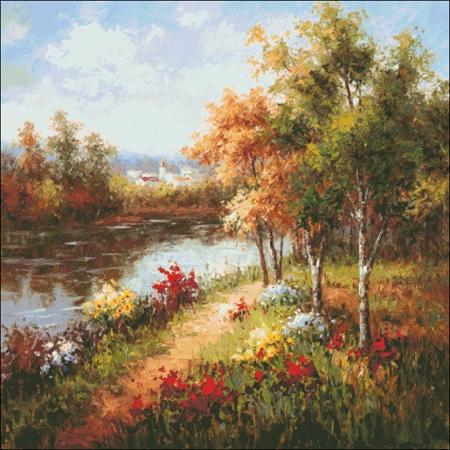 Poppies And Stream