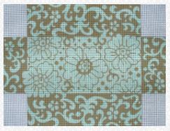 Blue/Taupe Brick Cover  