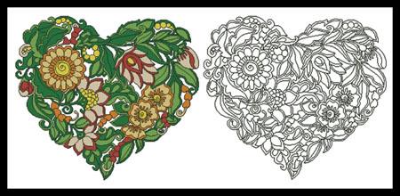 Floral Heart 2  (Helen Lane)