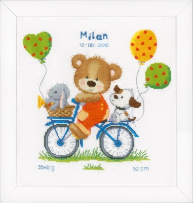 Cycling Bear Birth Announcement