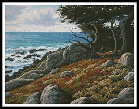 Cypress And Sea  (Charles White)
