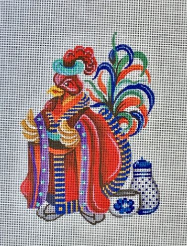 Rooster - Chinese Emperor in Red