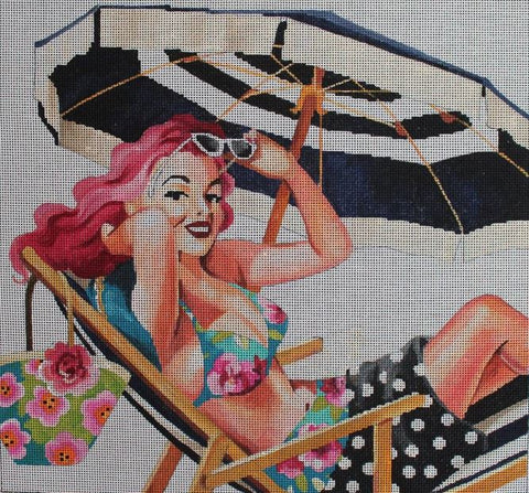 Woman Under Umbrella