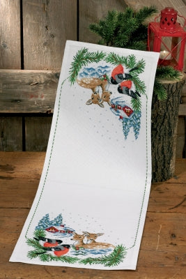 Deer In Snow Table Runner