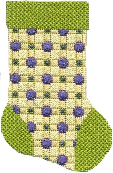 Mini Sock - Green/Purple