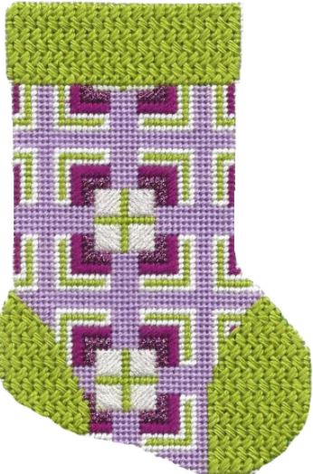 Mini Sock - Purple/Green