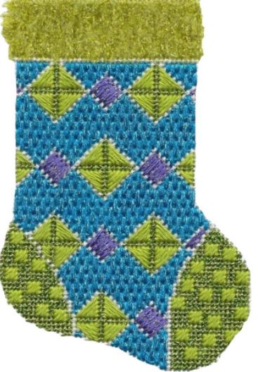 Mini Sock - Green/Turquoise