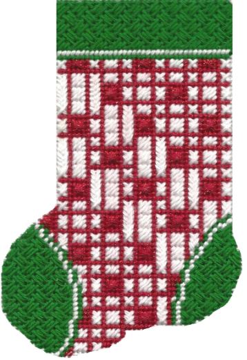 Mini Sock - Red/White Lines