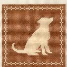 Sitting Lab (white on black)