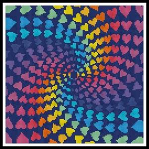 Mini Abstract Rainbow Heart Design  (auna auna)