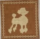 Poodle (white on black)