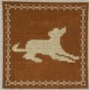 Laying Lab (white on black)