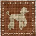 Full Poodle (white on black)