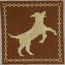 Jumping Lab (white on black)