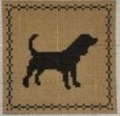Small Dog (black on tan)
