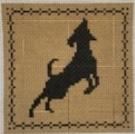 Leaping Lab (black on tan)