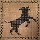 Jumping Lab (black on tan)