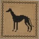 Greyhound (black on tan)