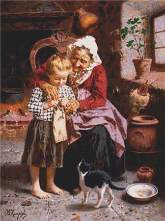 Her First Lesson (Eugenio Zampighi)