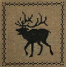 Caribou (black on tan)