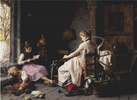 Spinning Wheel, The  (Giovanni Battista Torriglia)
