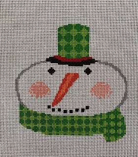 Snowman w/Green Diamond Scarf