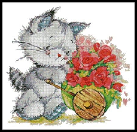 Kitty With Cart  (Lena Faenkova)