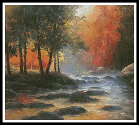 Rocks and Stream - Cushion  (T.C. Chiu)