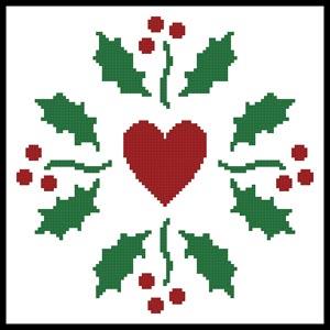 Christmas Holly Heart  (Joni Prittie)