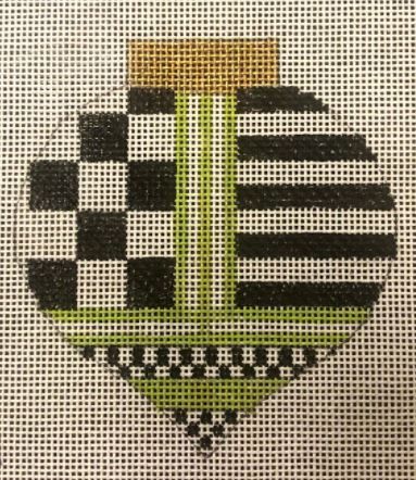 Ornament w/Black Stripes