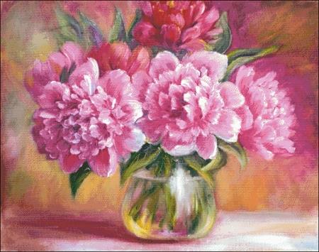 Peonies In A Vase