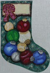 Ornaments on Tree Background Stocking