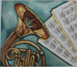 French Horn w/Sheet Music