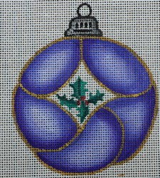 Purple Ornament w/Holly