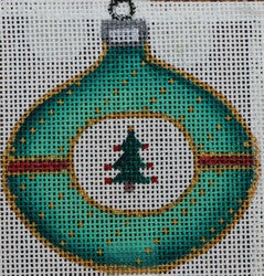 Green Ornament w/Tree