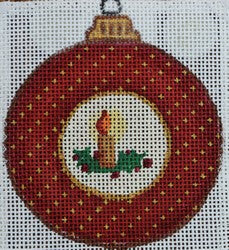 Red Ornament w/Candle