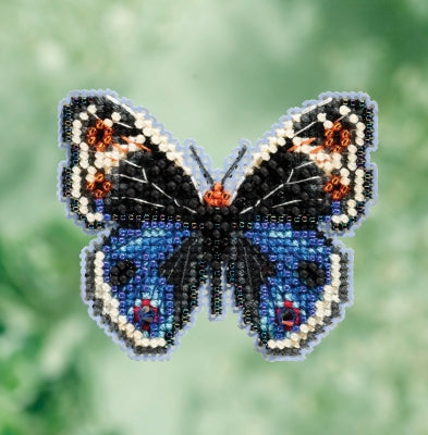 Blue Pansy Butterfly - Spring Bouquet Seasonal Ornament