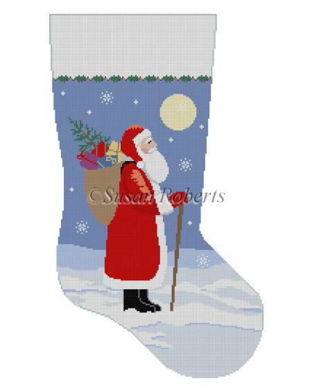 Moonlit Santa Stocking