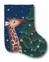 Giraffe Decorating Christmas Tree