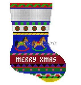 Bold Stripe Rocking Horse Mini Sock