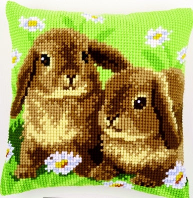 Two Rabbits Cushion