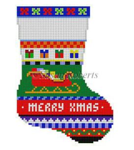 Bold Stripe Sleigh Mini Sock