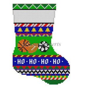 Bold Stripe Sports Balls Mini Sock